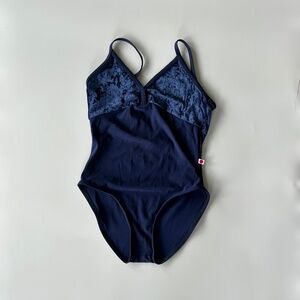 Yumiko Daria Custom Ballet Leotard Dark Blue Adult XS in Good Condition